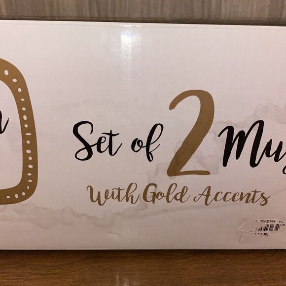 American Atelier Stoneware Coffee Mugs Mr And Mrs Pineapple Polka Dot Mugs NEW - Picture 11 of 16